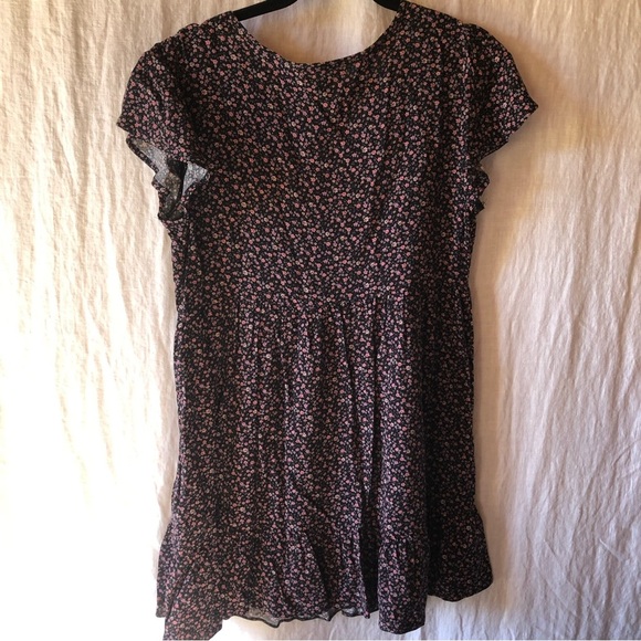 NWOT Aeropostale pullover mini dress flowing floral dress v neck size L - Picture 7 of 8